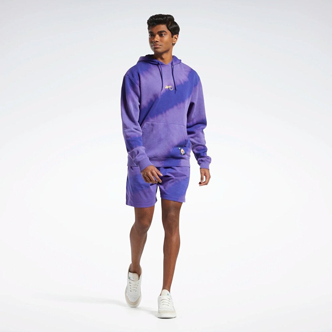 Reebok Smiley Erkek Mor Kapu onlu Sweatshirt