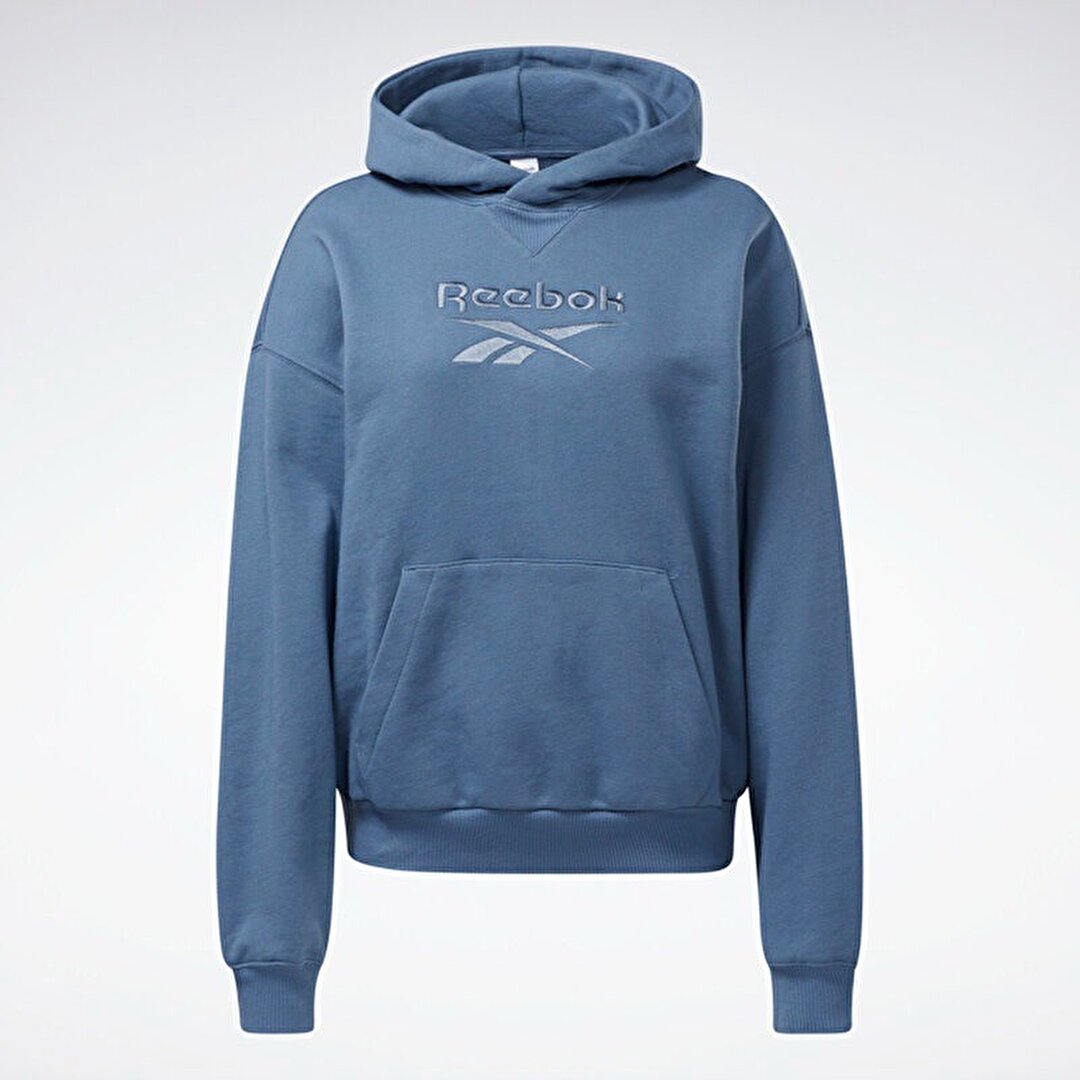 Reebok Classics Big Logo Kad n Mavi Kapu onlu Sweatshirt