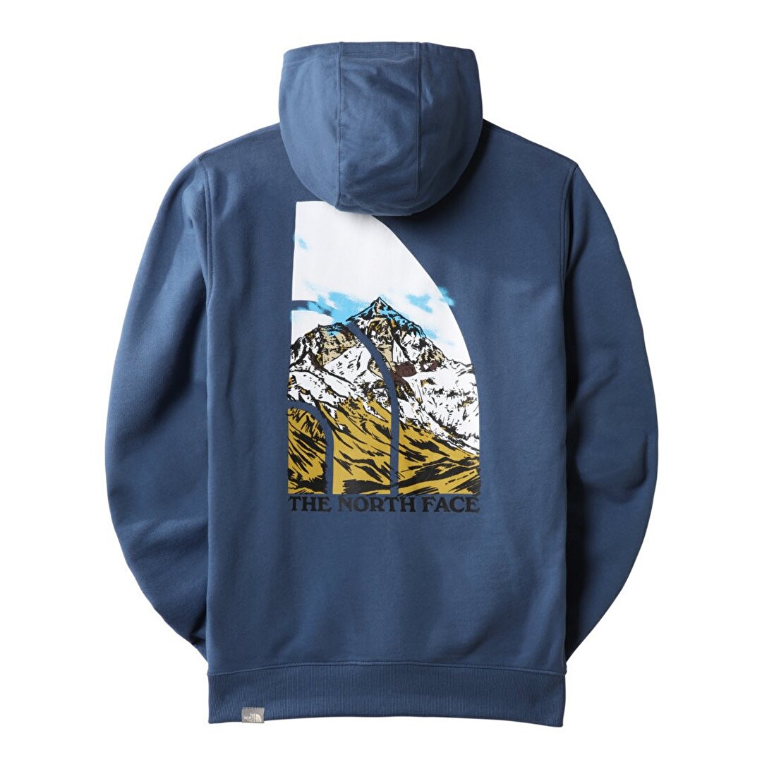 The North Face Seasonal Graphic Erkek Mavi Kap onlu Sweatshirt