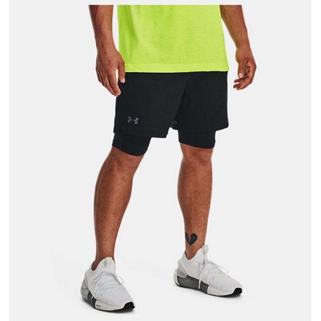 Under Armour Vanish Woven 2In1 Erkek Siyah Şort -1