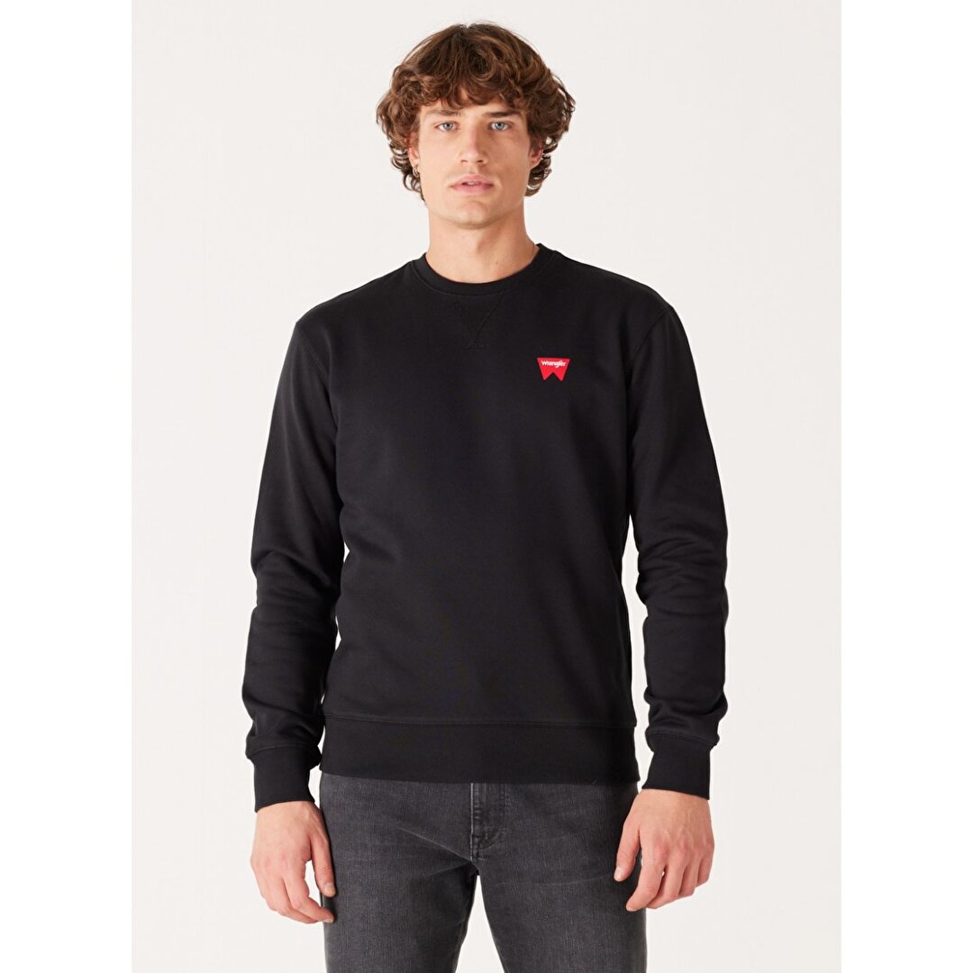 Wrangler Erkek Siyah Yuvarlak Yaka Sweatshirt