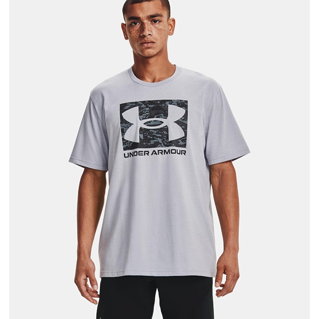 Under Armour Abc Camo Boxed Logo Erkek Gri Yuvarlak Yaka Ti ort 1361673 011 Sporthink