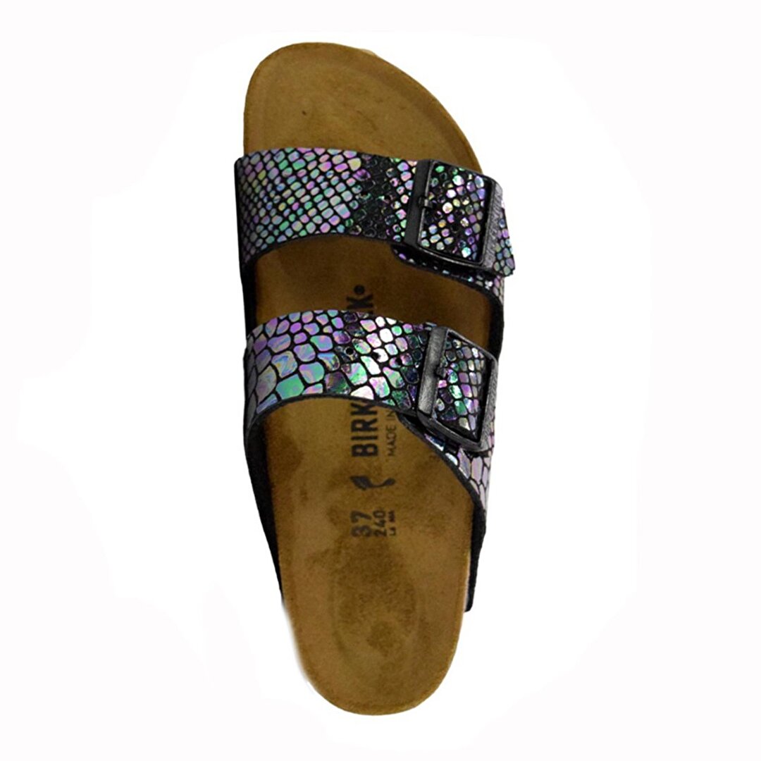 Birkenstock Arizona Bf Shiny Snake Kad n Siyah Terlik 1025851 Sporthink