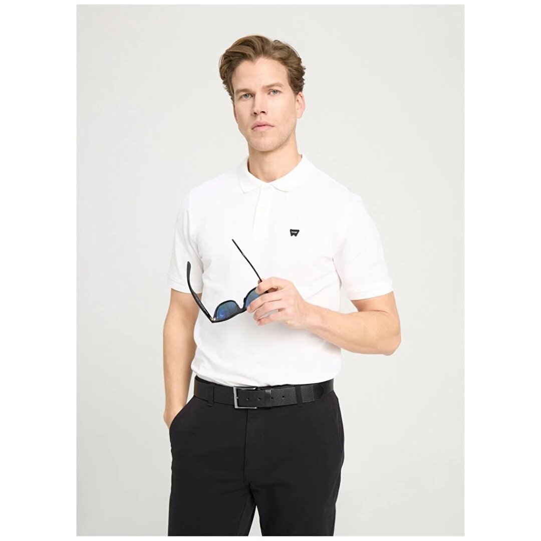 Wrangler Erkek Beyaz Klasik Yaka Polo Ti ort W7D5K4XX2T989 Sporthink