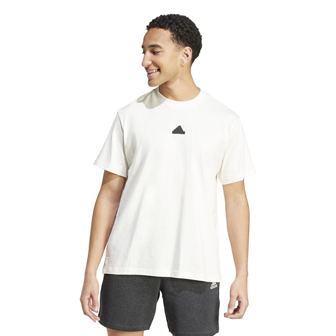 adidas Bl SJ Q3 Erkek Beyaz Yuvarlak Yaka Tişört IX1321