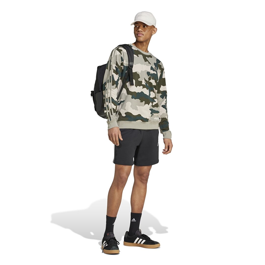 adidas Camo Crew Erkek Bej Yuvarlak Yaka Sweatshirt