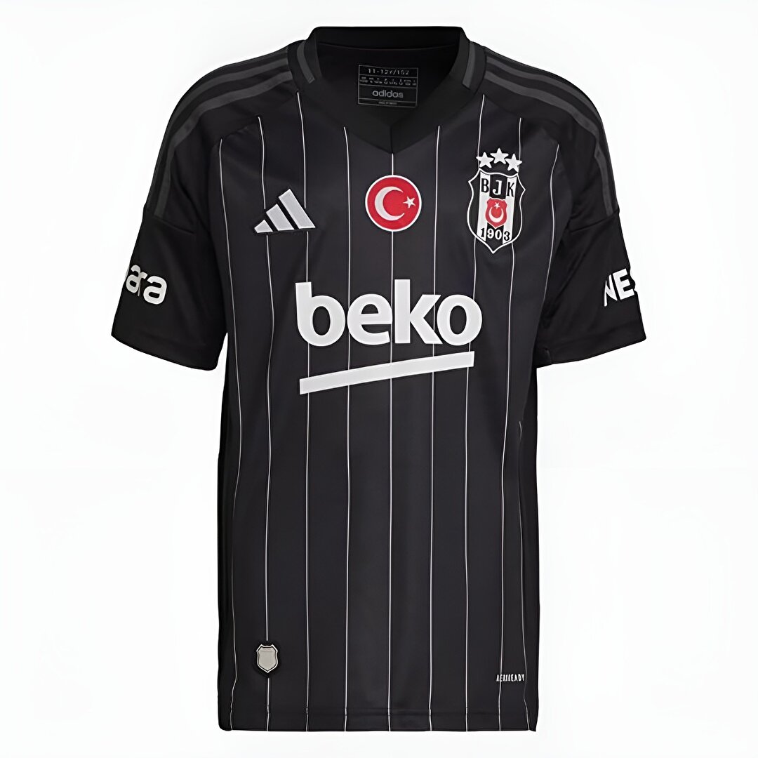 adidas Beşiktaş Away Çocuk Siyah V Yaka Forma -1
