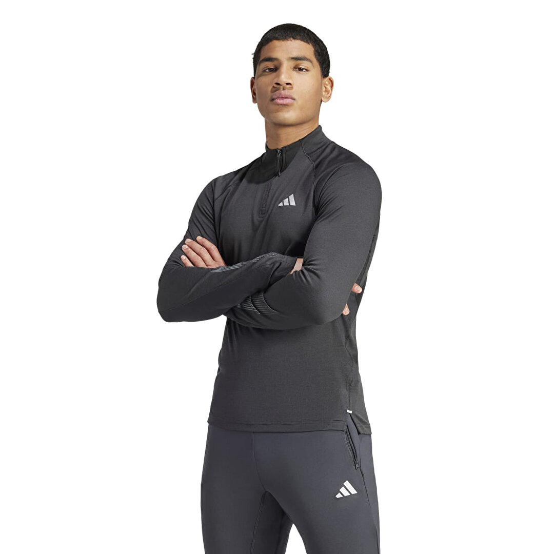 adidas Gym + Bl 1/4 Zip Erkek Siyah Dik Yaka Sweatshirt