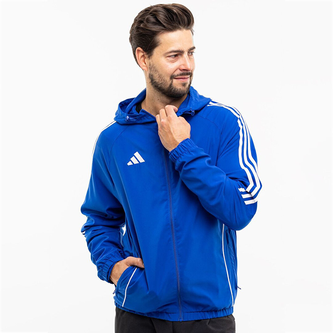 adidas Tiro 24 Erkek Mavi Kapüşonlu Ceket - 1