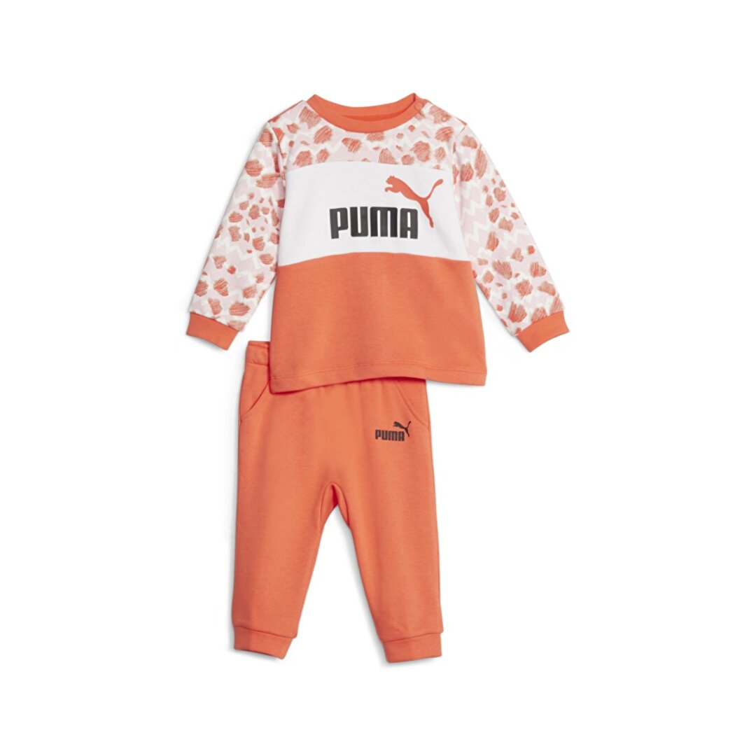 Puma Essentials Mix Mtch Bebek Turuncu Eşofman Takımı -1