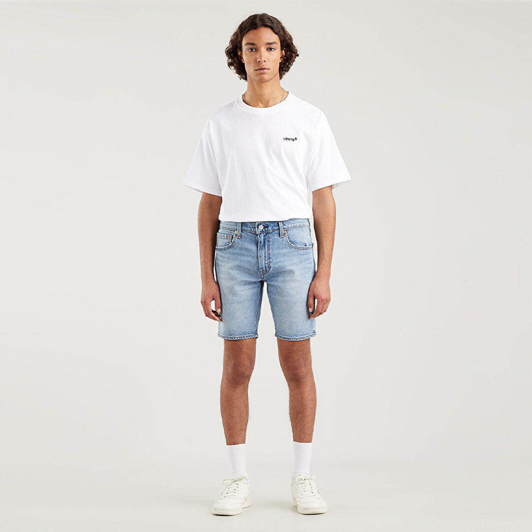 Levi's 412 Slim Erkek Mavi Şort -1