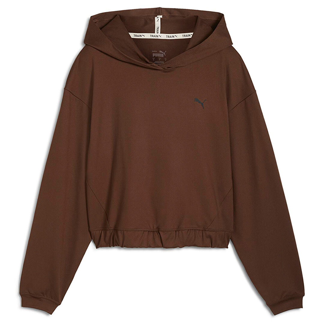 Puma Studio Foundations Kadın Kahverengi Kapüşonlu Sweatshirt -1