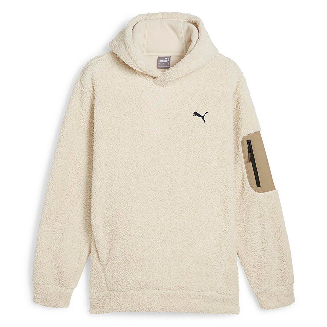 Puma Open Road Winterized Erkek Bej Kapu onlu Sweatshirt