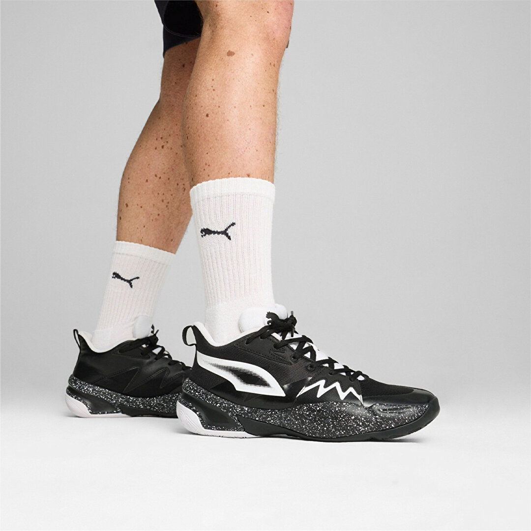 Puma Genetics Speckle Erkek Siyah Basketbol Ayakkabısı -1