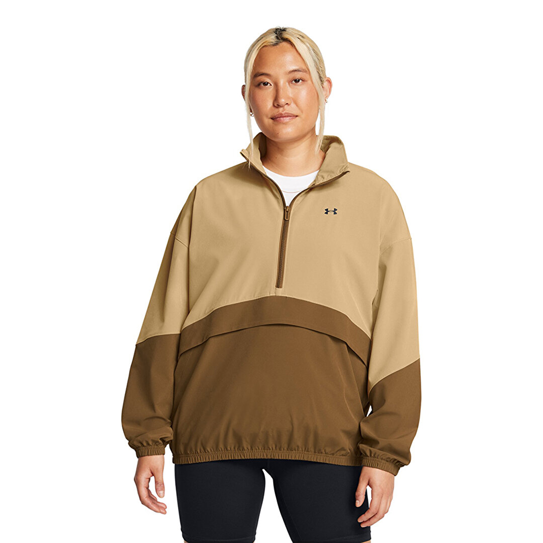 Under Armour Armoursport Anorak Kad n Kahverengi Dik Yaka Sweatshirt 1386454 263 Sporthink