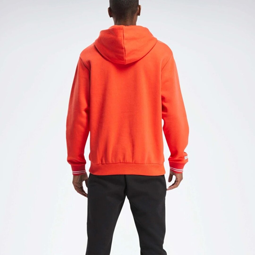 Reebok Classics Uniform Erkek Turuncu Kapu onlu Sweatshirt