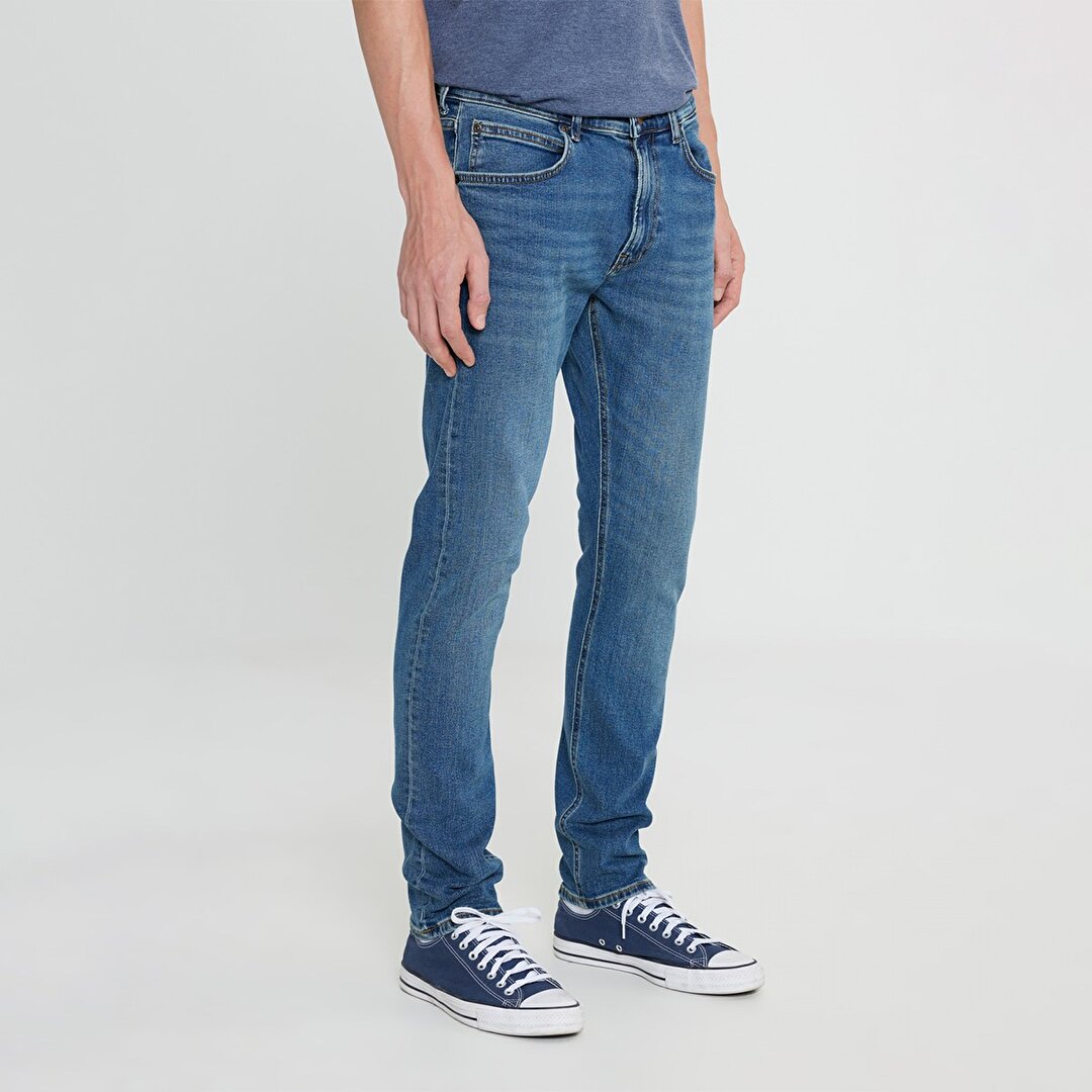 Lee Luke Slim Tapered Erkek Mavi Jean - 1