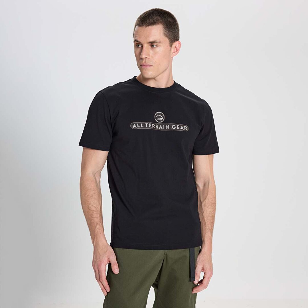 Wrangler Erkek Siyah Yuvarlak Yaka Tişört -1