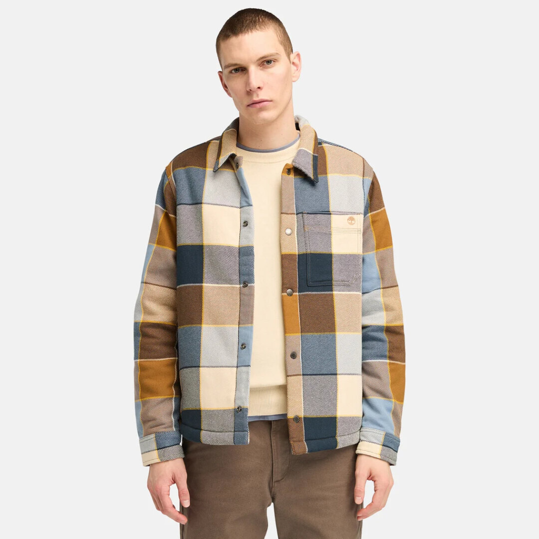 Timberland Sherpa Lined Plaid Erkek Klasik Yaka Gomlek TB0A6UX2EI21 Sporthink
