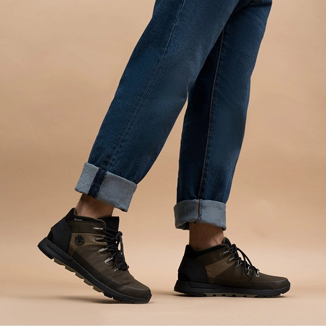 Timberland Sprint Trekker Mid Lace Up Waterproof Erkek Ye il Bot