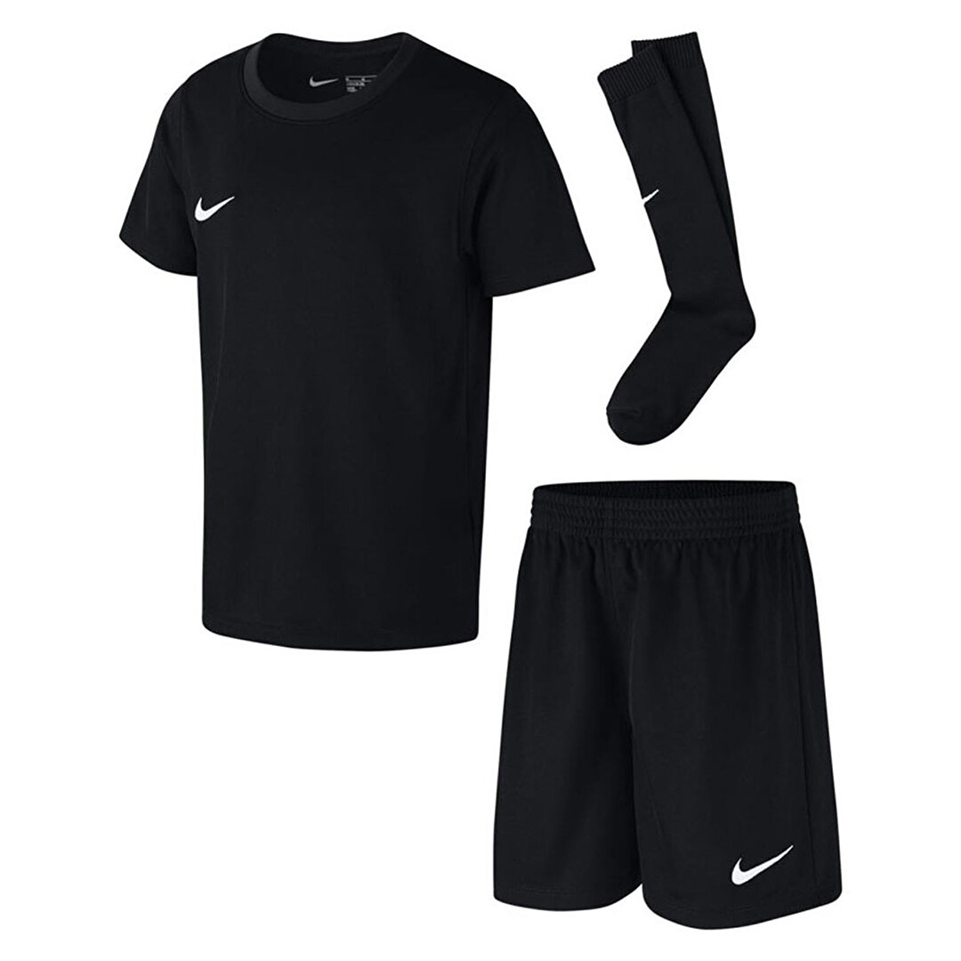 Nike Football Kit Çocuk Siyah Yuvarlak Yaka Forma Takımı - 1