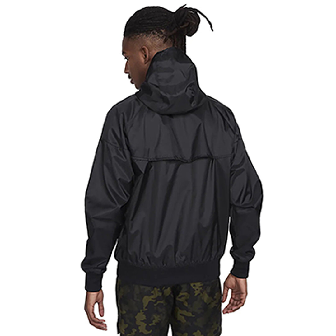 Nike Sportswear Heritage Essentials Windrunner Erkek Siyah Kapu onlu Ceket