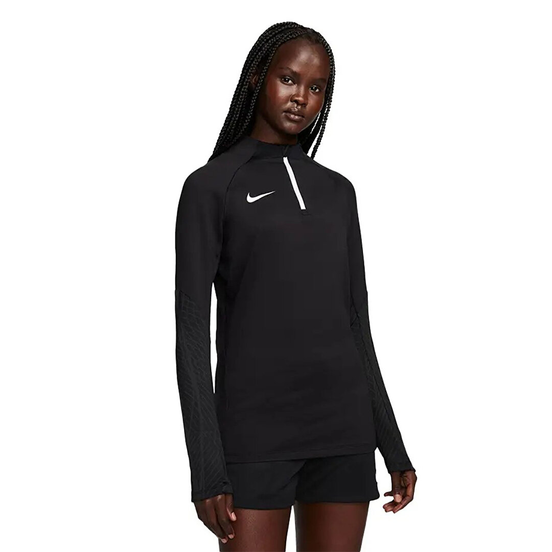 Nike Strike Dri Fit Half Zip Kad n Siyah Dik Yaka Sweatshirt DR2296 010 Sporthink