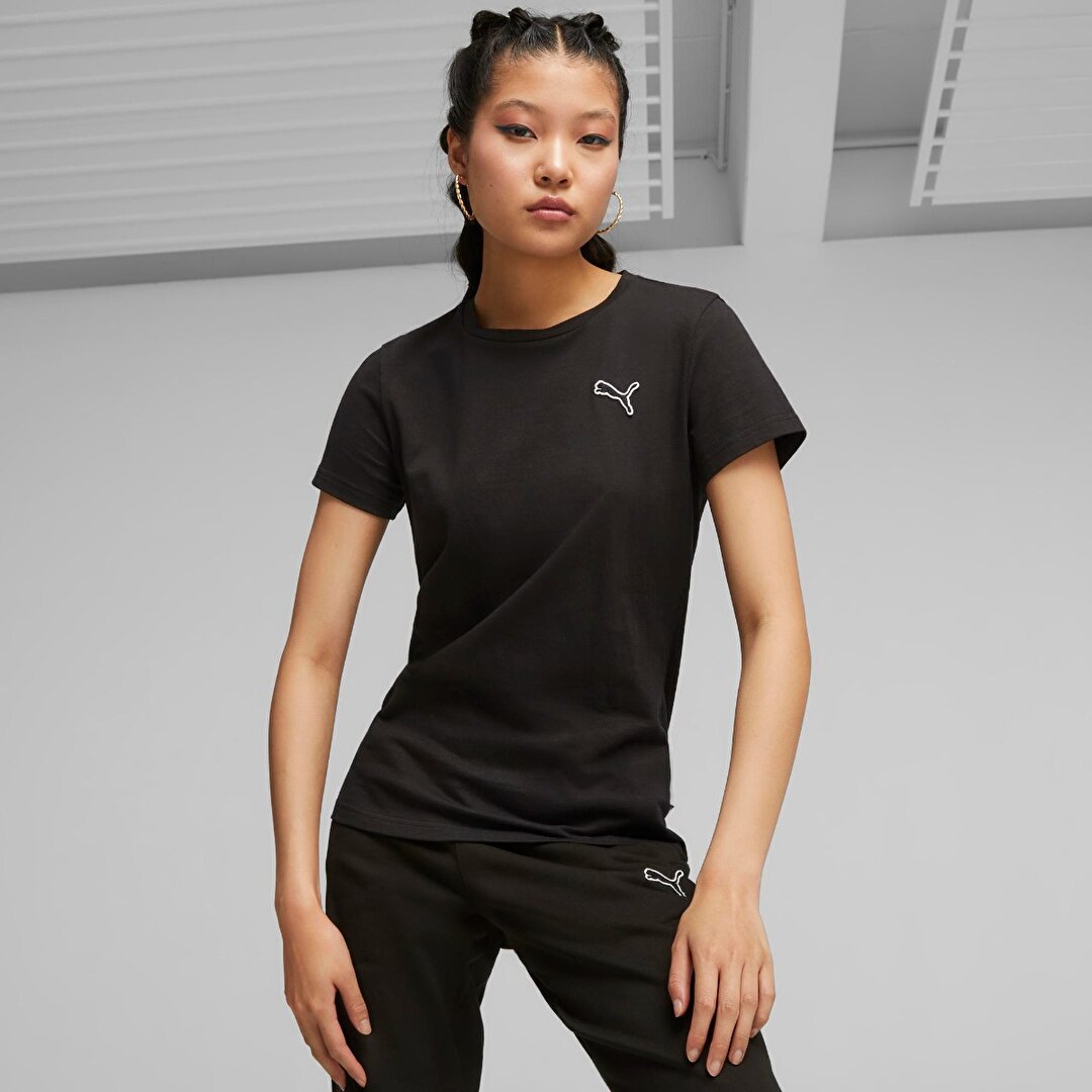 Puma Better Essentials Kadın Siyah Yuvarlak Yaka Tişört - 1
