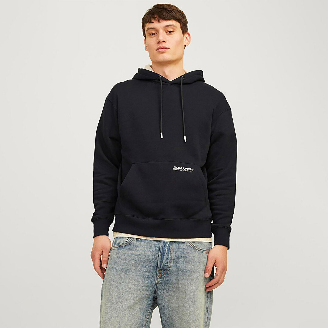 Jack Jones Hood Legacy Noos Erkek Siyah Kapu onlu Sweatshirt