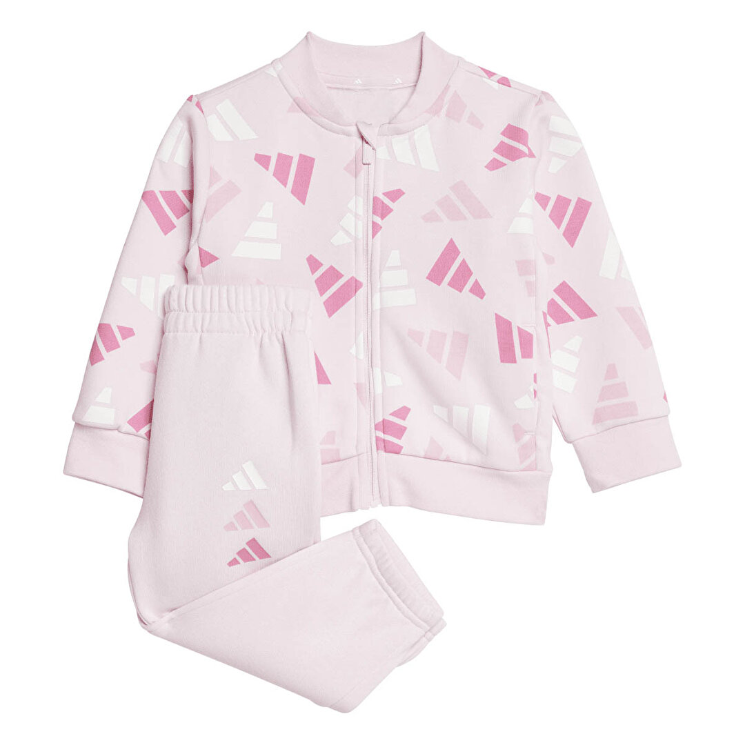 adidas Celebration Fleece Bebek Pembe Yuvarlak Yaka Eşofman Takımı -1
