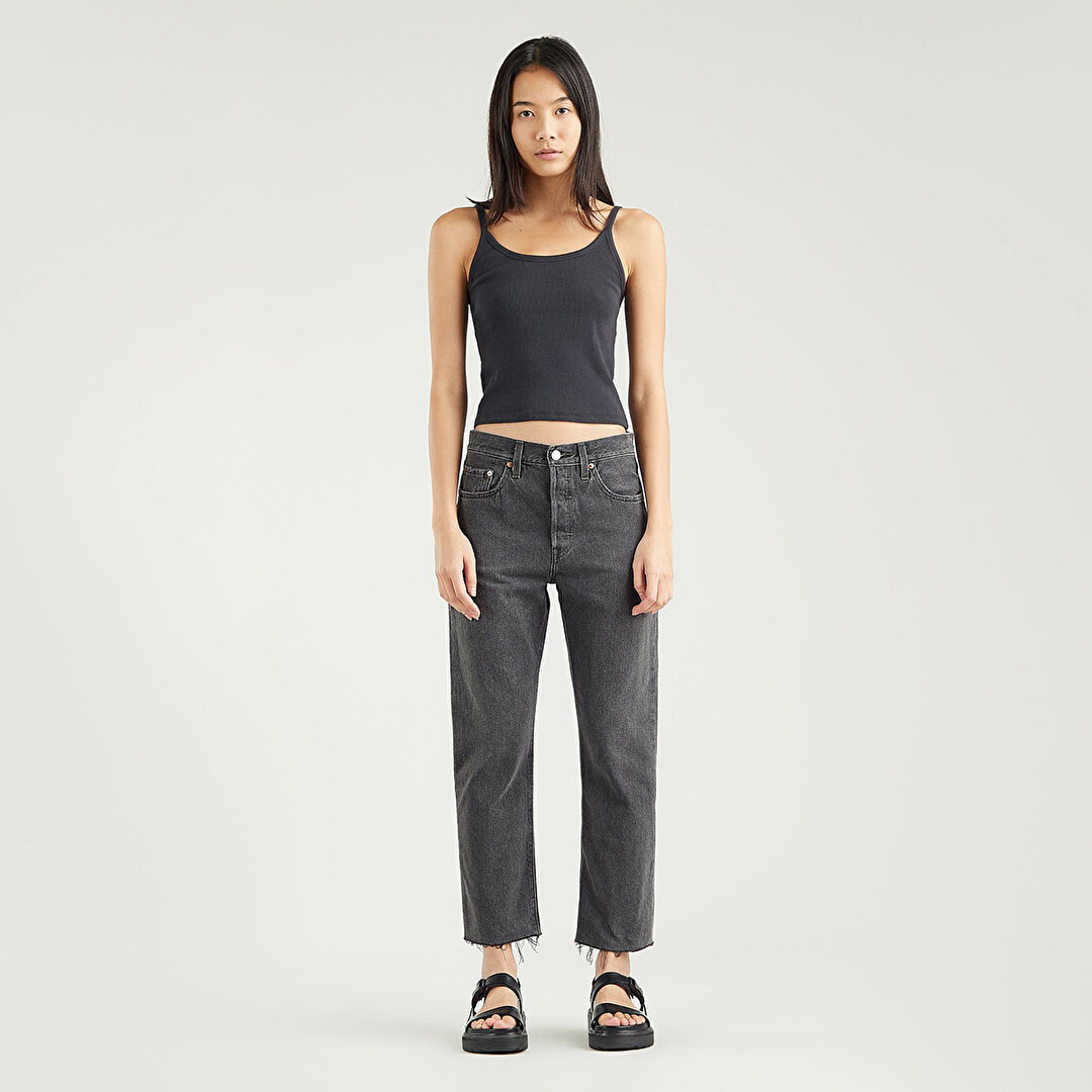 Levi's 501 Regular Fit Crop Kadın Gri Jean - 1