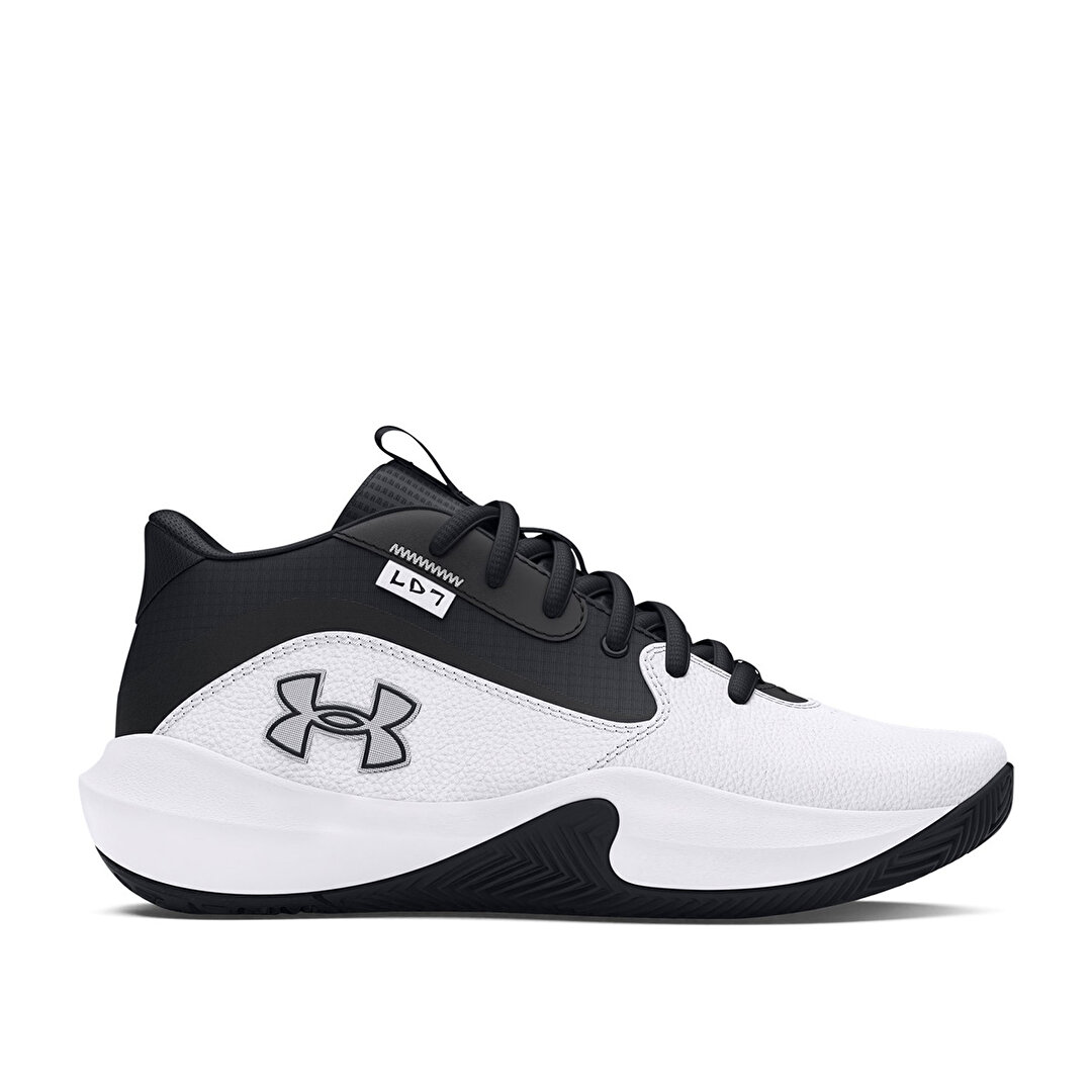 Under Armour Lockdown 7 Erkek Çocuk Beyaz Basketbol Ayakkabısı - 1