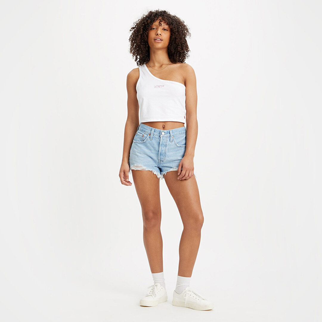Levi's High Rise 501 Kadın Mavi Şort - 1