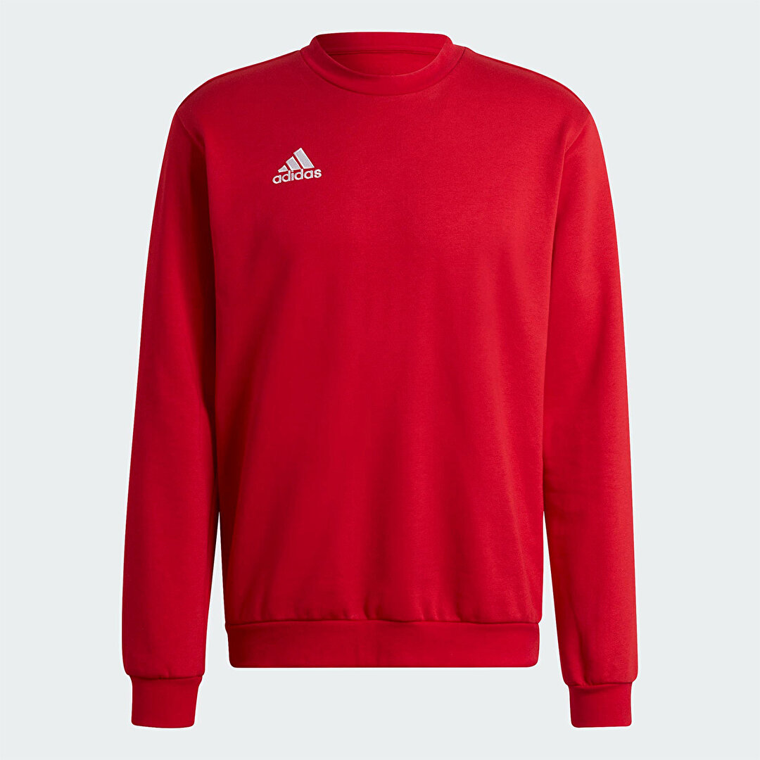 adidas Entrada 22 Erkek Kırmızı Yuvarlak Yaka Sweatshirt -1
