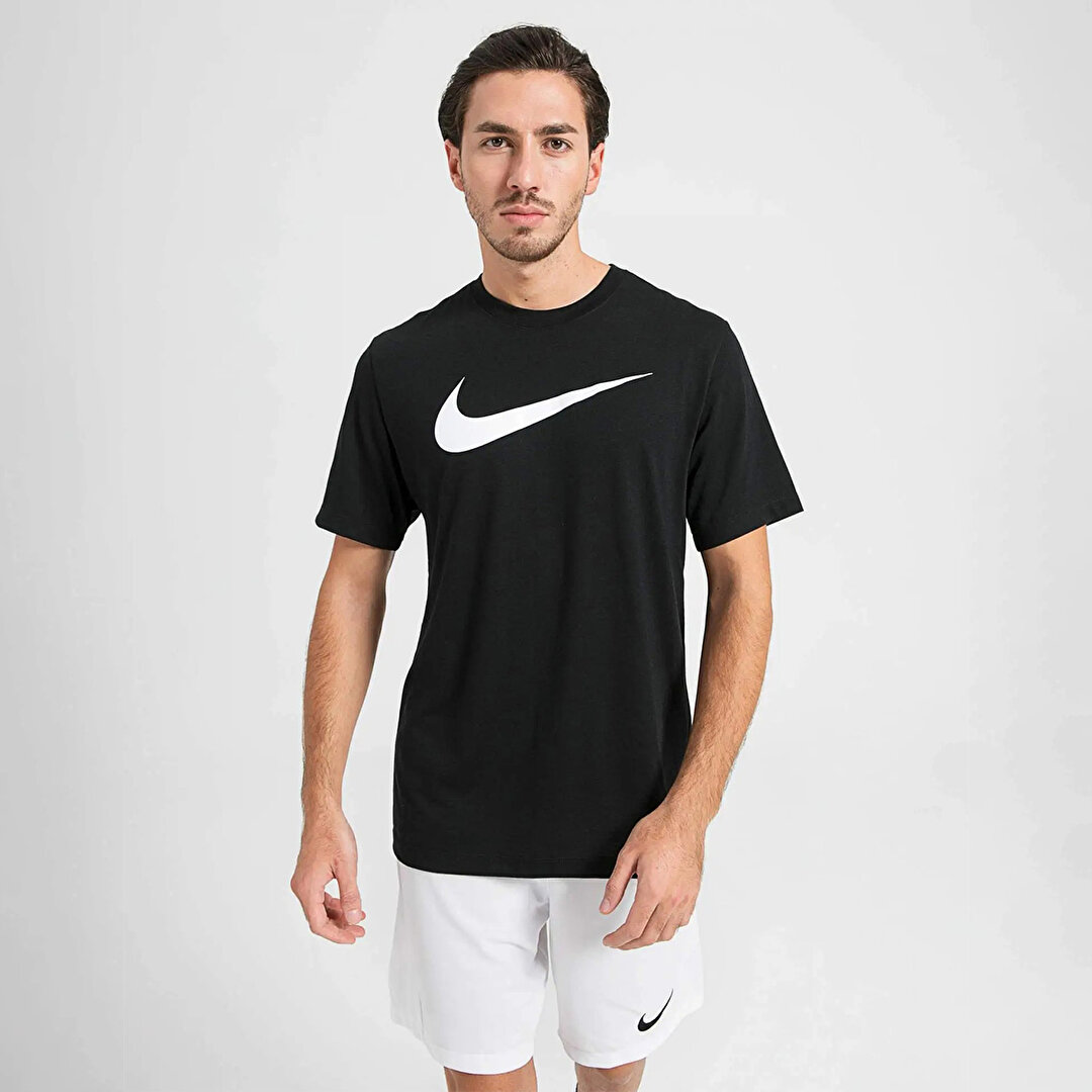 Nike Dri-Fit Park Erkek Siyah Yuvarlak Yaka Tişört -1