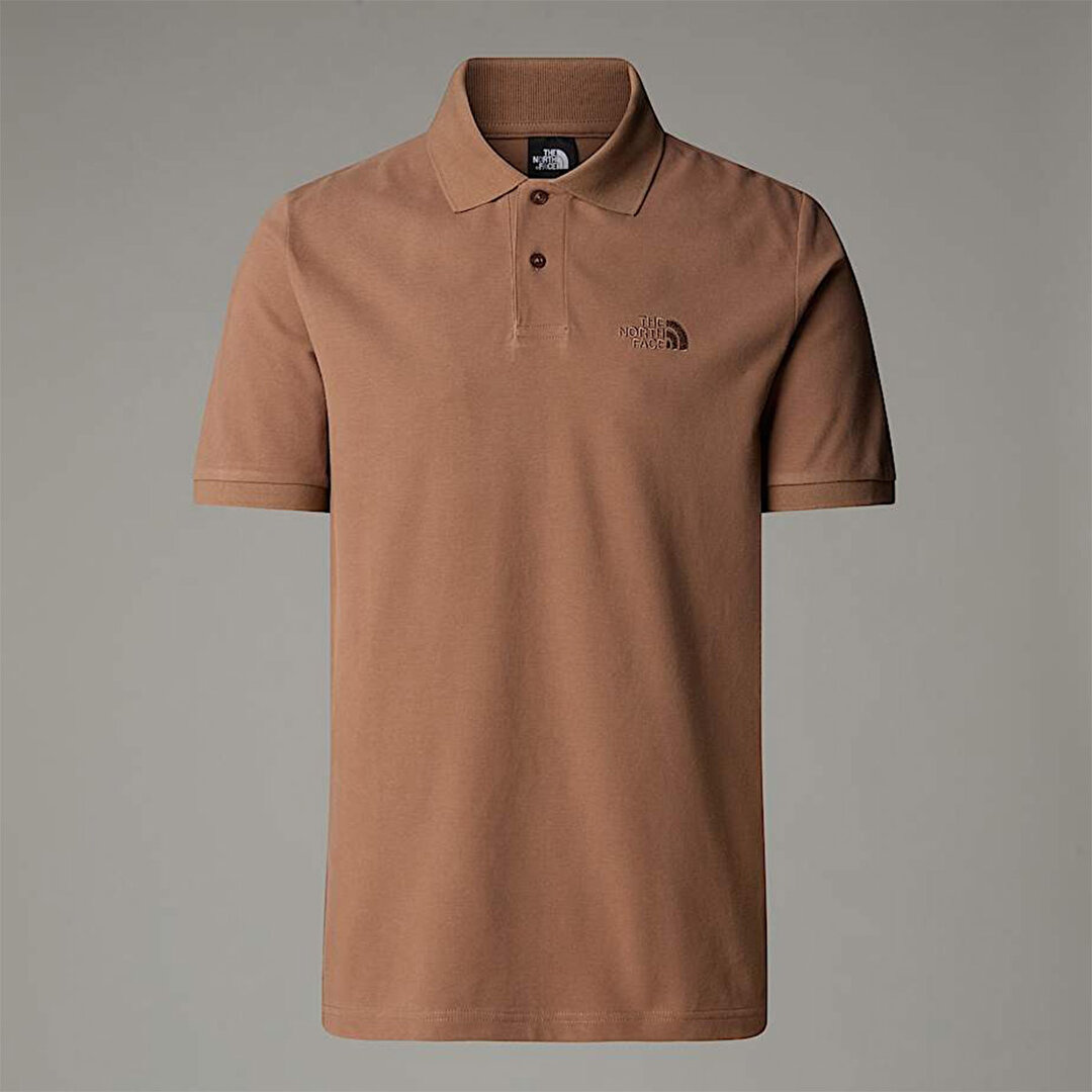 The North Face Essential Regular Erkek Kahverengi Polo Yaka Tişört - 1