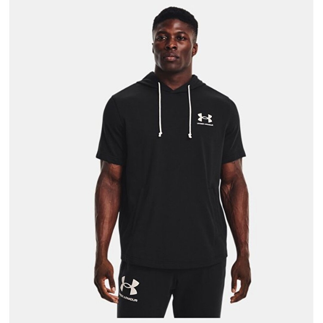 Under Armour Rival Terry Erkek Siyah Kapüşonlu Sweatshirt - 1