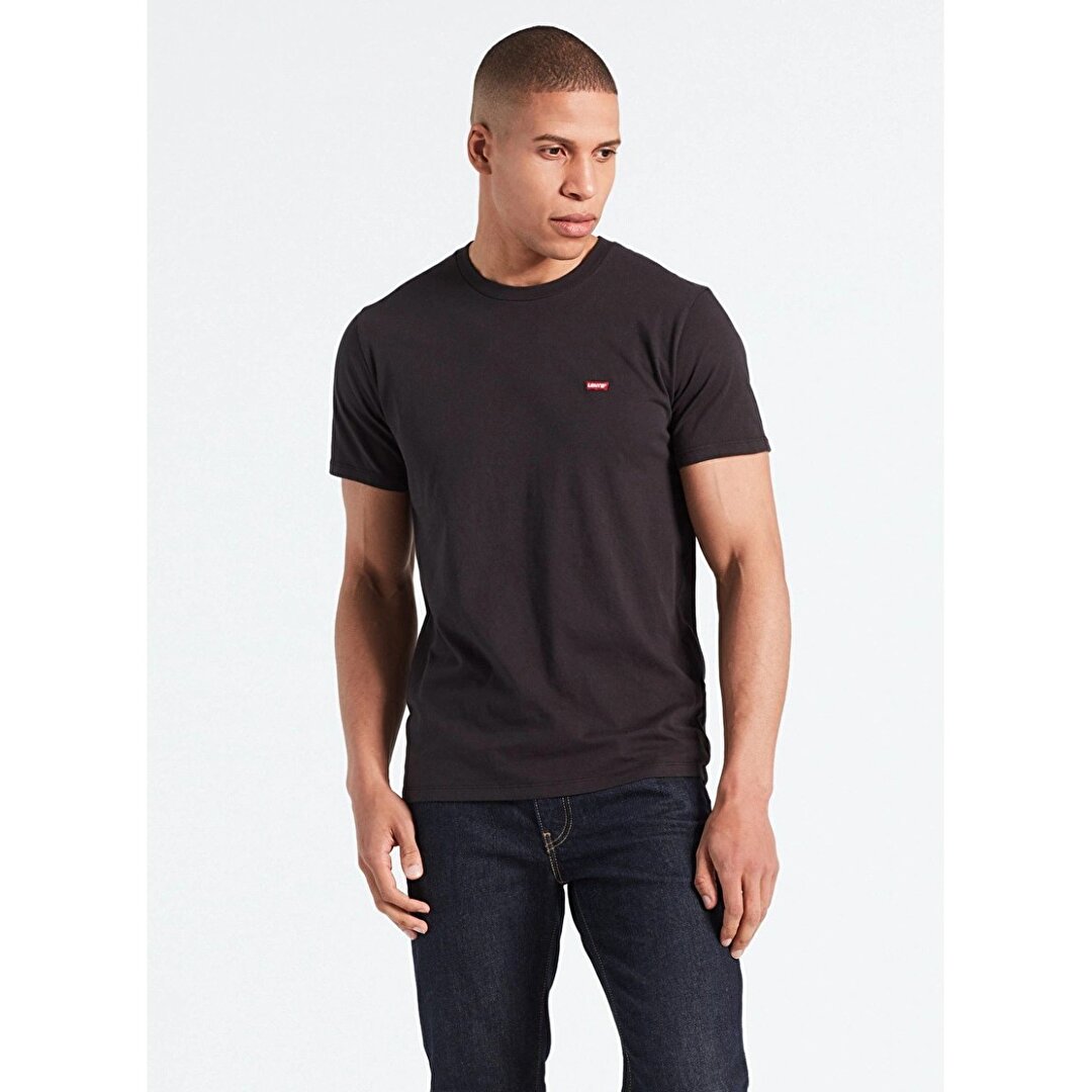 Levi s Original Housemark Erkek Siyah Basic Bisiklet Yaka Ti ort 56605 0076 Sporthink