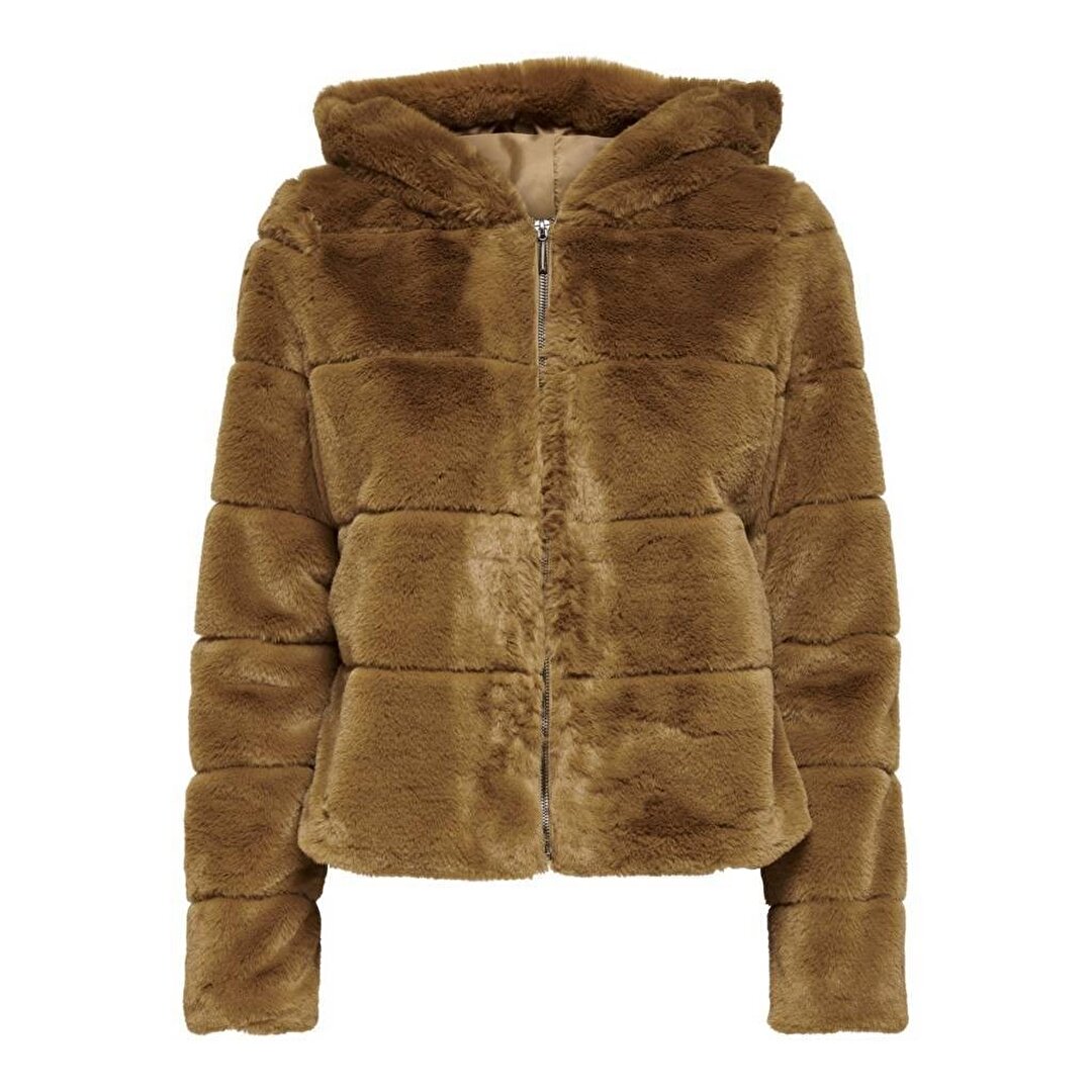 Only Onlchris Fur Kad n Kahverengi Kapu onlu Pelu Mont 15156560 RUB Sporthink