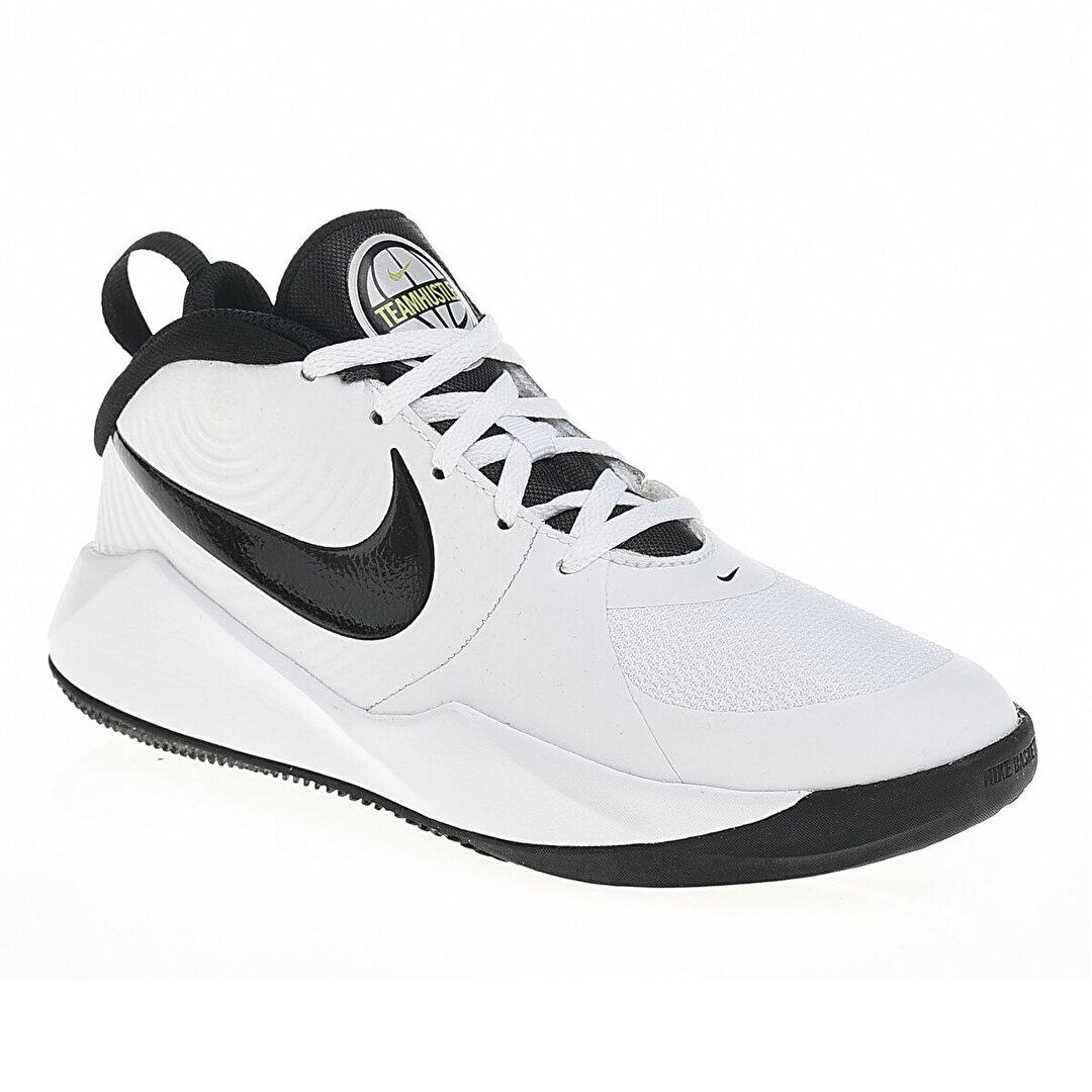 Nike Team Hustle D 9 Gs Cocuk Beyaz Bilekli Basketbol Ayakkab s