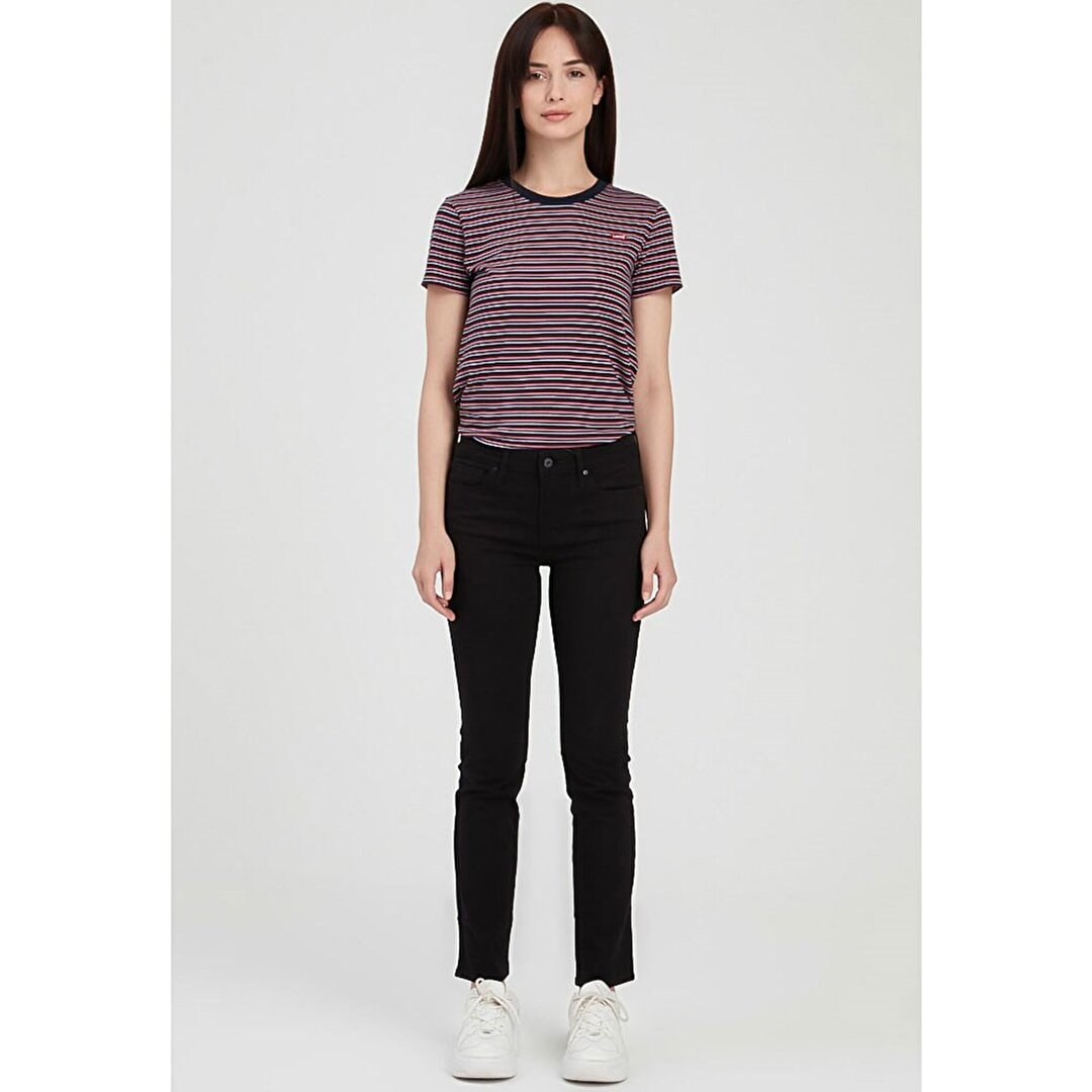 Levi s 712 Slim Kad n Siyah Yuksek Bel Jean