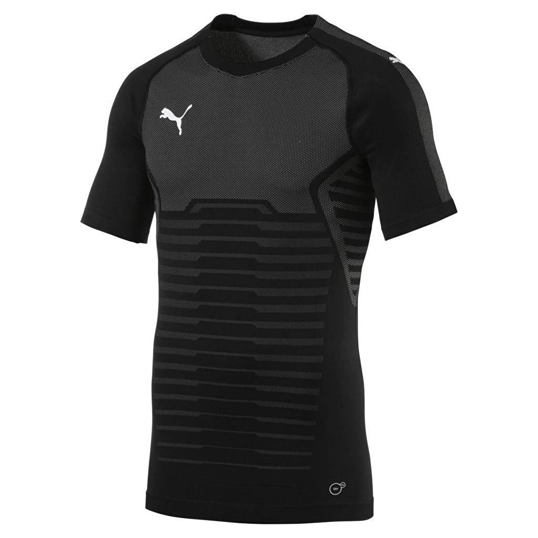 Puma Final Evoknit Jersey Erkek Siyah Bisiklet Yaka Ti ort