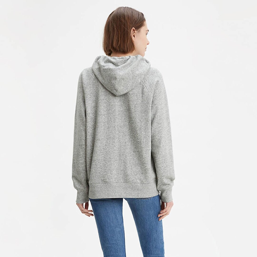 Levi s Graphic Sport Kad n Gri Bask l Kapu onlu Sweatshirt