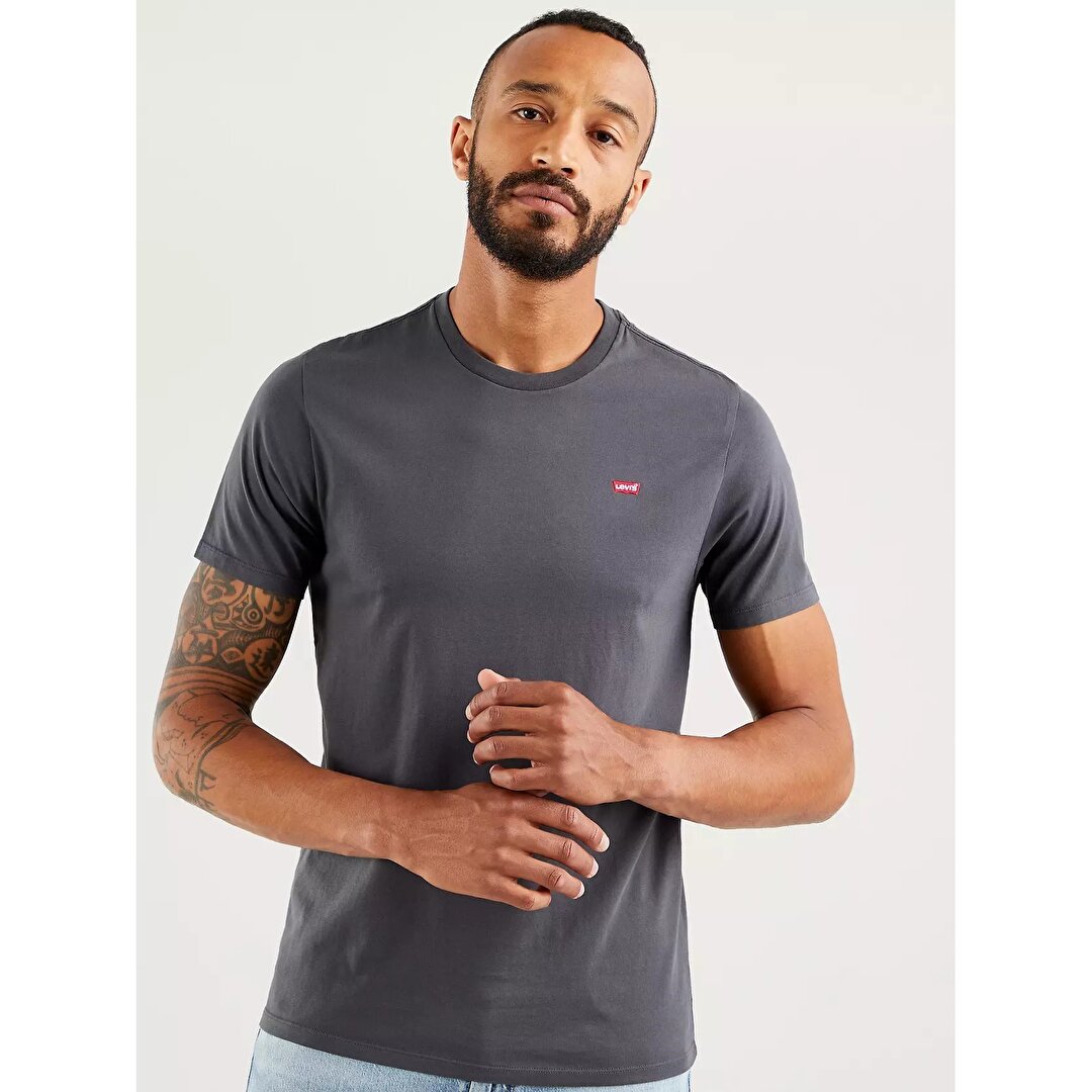 Levi s Original Housemark Erkek Gri Basic Bisiklet Yaka Ti ort 56605 0109 Sporthink