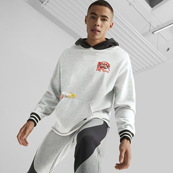 Puma Boroughs Erkek Gri Kapu onlu Hoodie 53923301 Sporthink