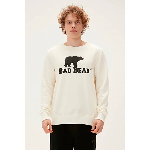 Bad Bear Erkek Bej Baskılı Sweatshirt