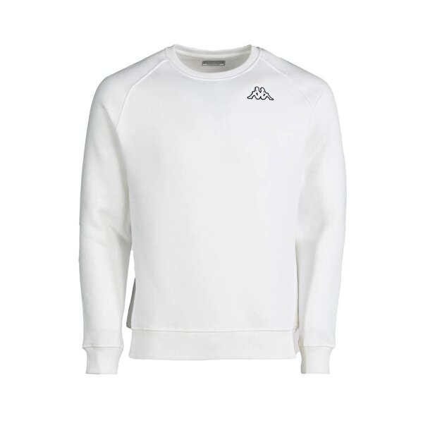Kappa Logo Caimali Erkek Beyaz Sweatshirt