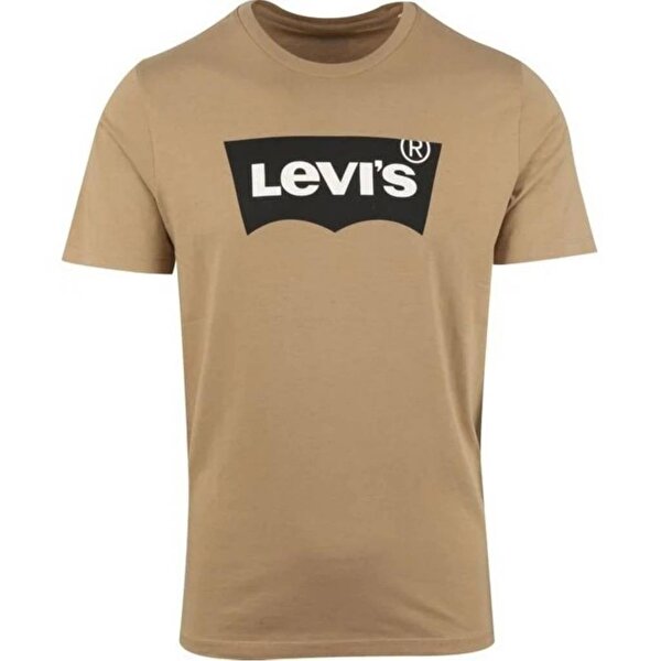 Levi's Erkek Bej Baskılı Bisiklet Yaka Tişört